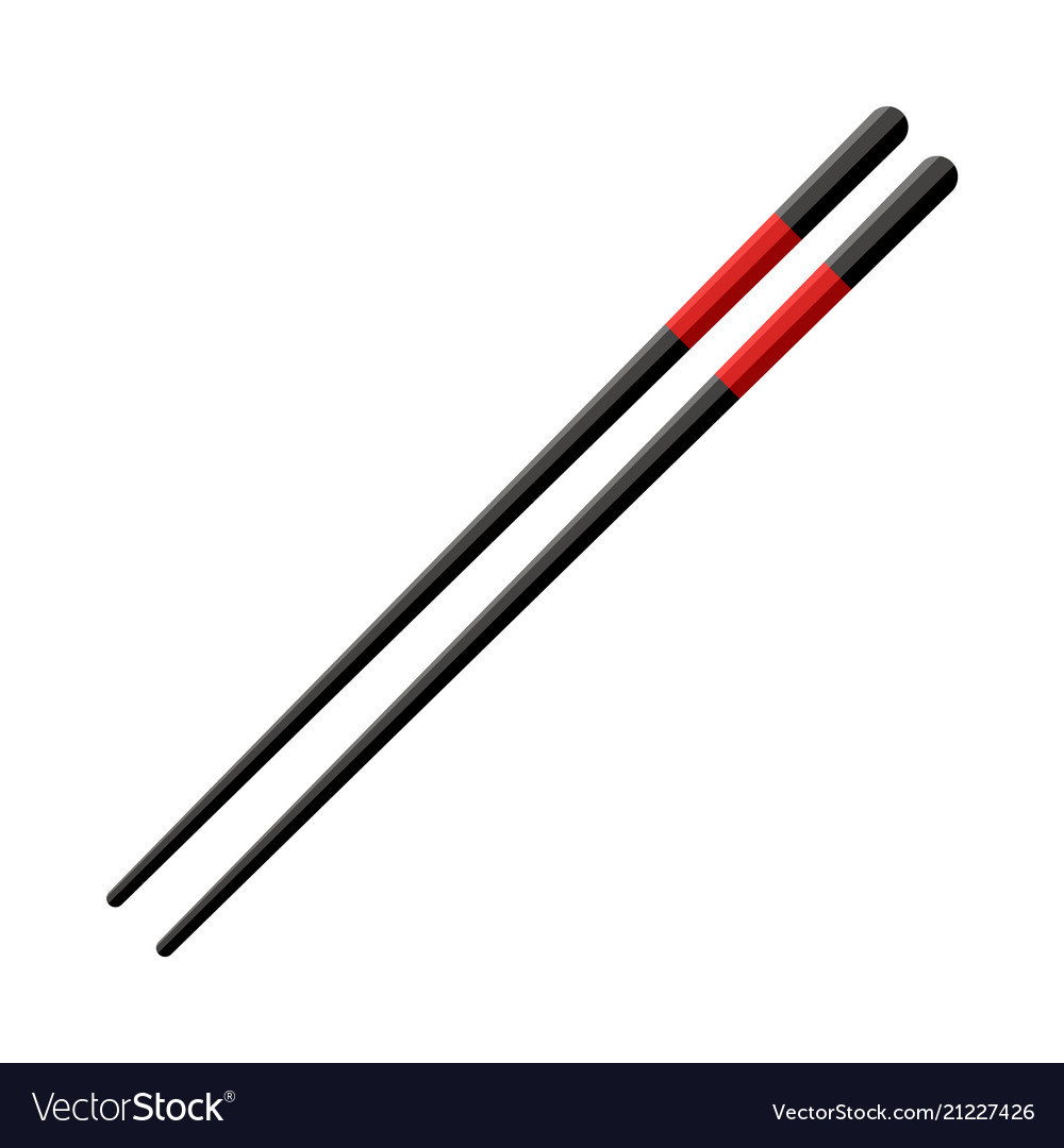 Black Wooden Chopsticks with Red Lines