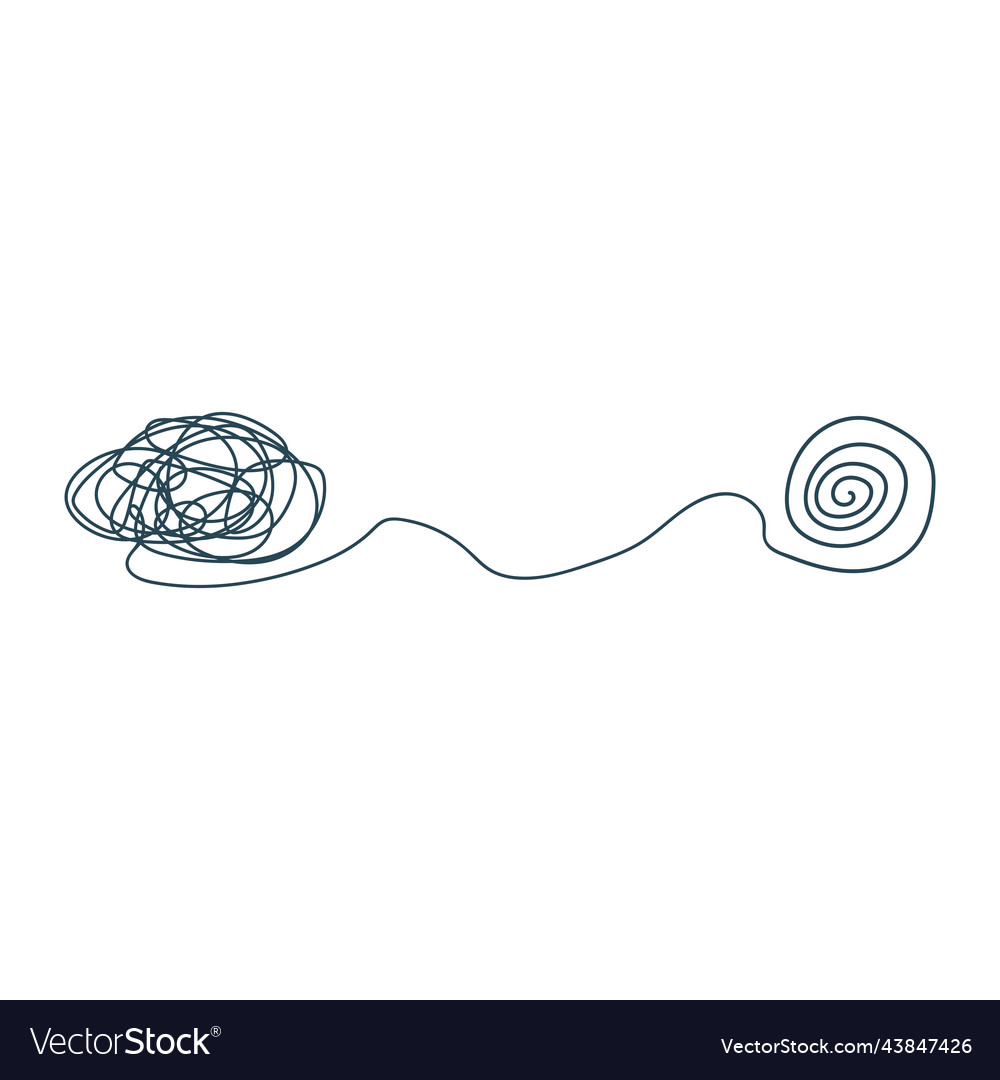 Chaos simplifying messy line going into an even vector image Chaos simplifying messy line going into an even