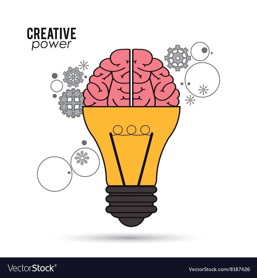 Creative mind and idea icon design Royalty Free Vector Image