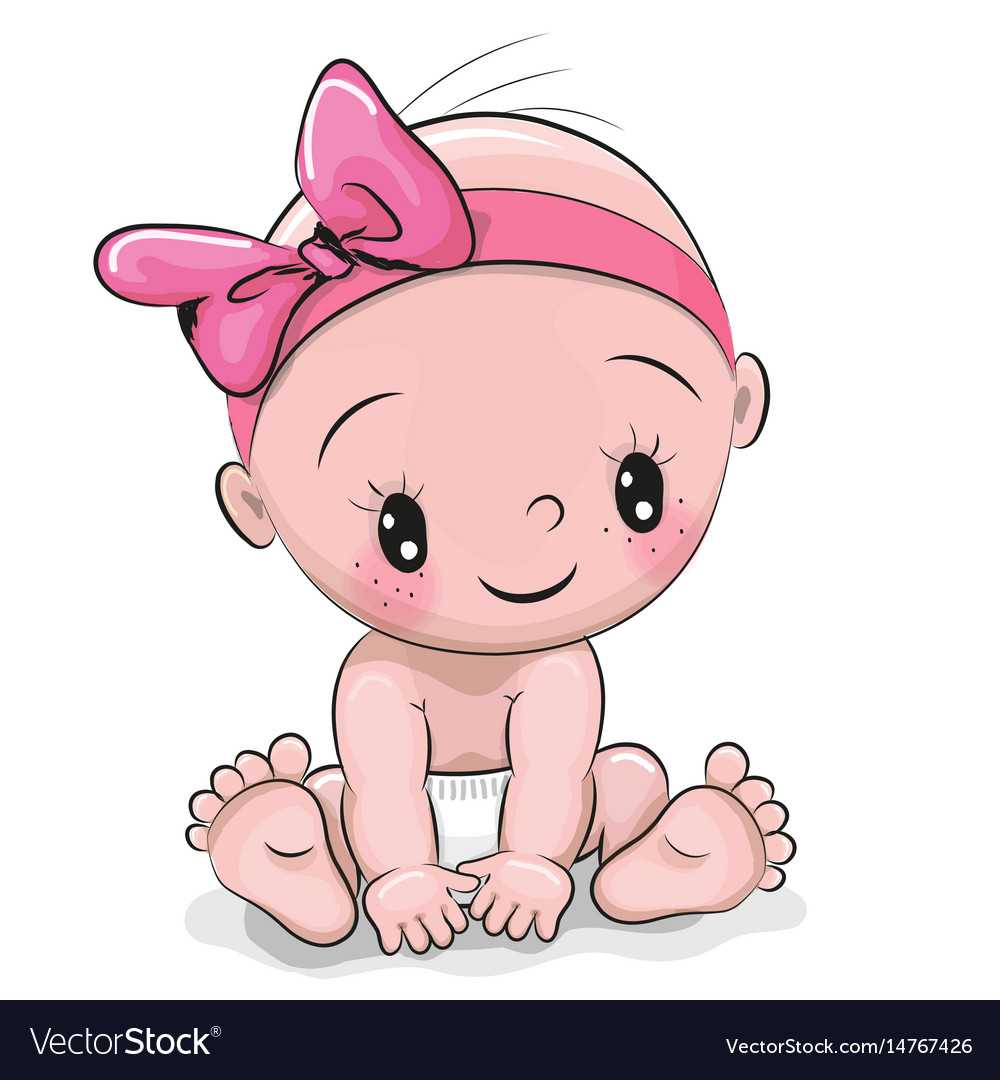 Cute cartoon bagirl Royalty Free Vector Image - VectorStock