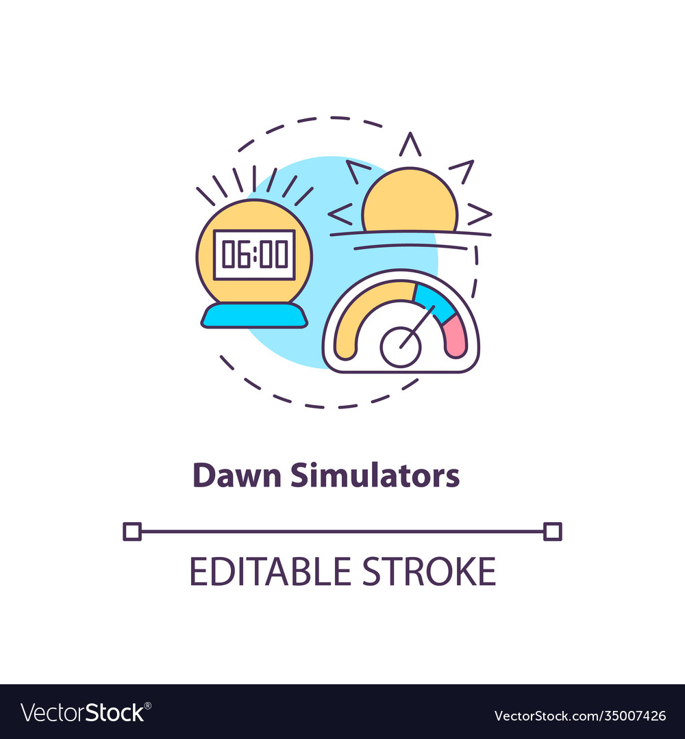 Dawn simulators concept icon