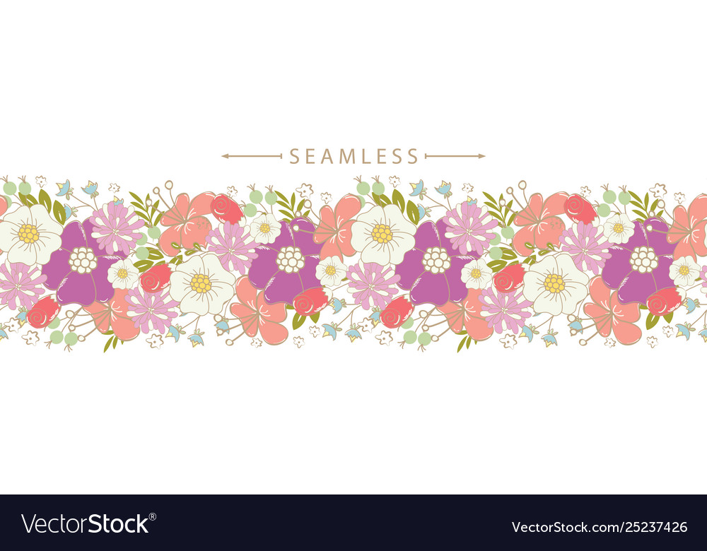 Floral Border - Romantic Flowers