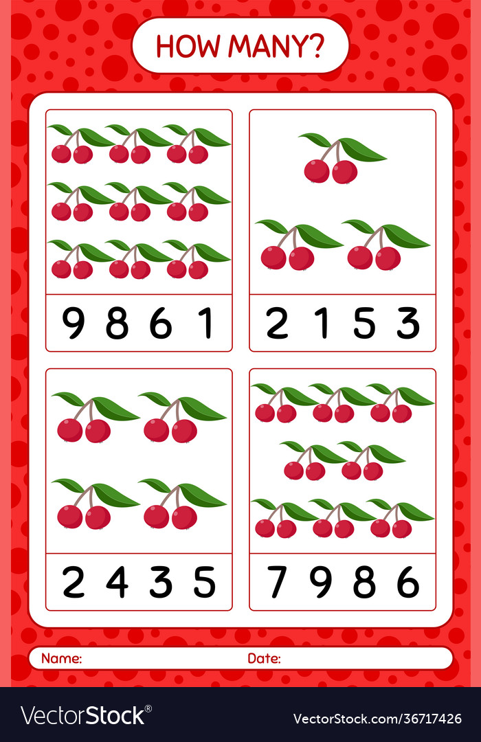 How many counting game with indian prune vector image How many counting game with indian prune