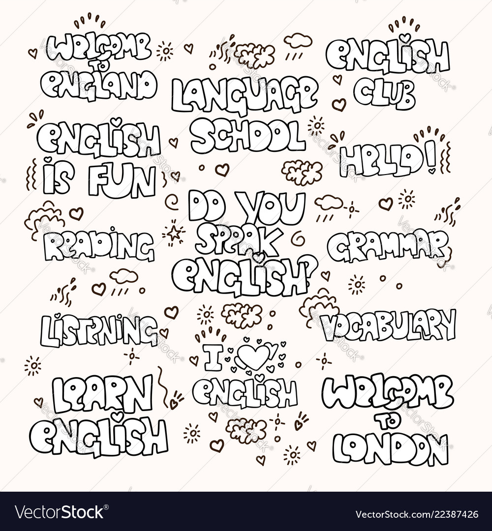 english is fun clipart black and white