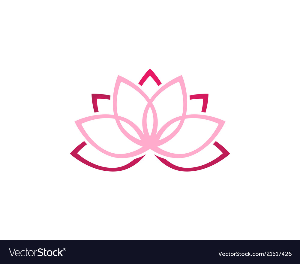 lotus flower logo and symbols template icon vector image