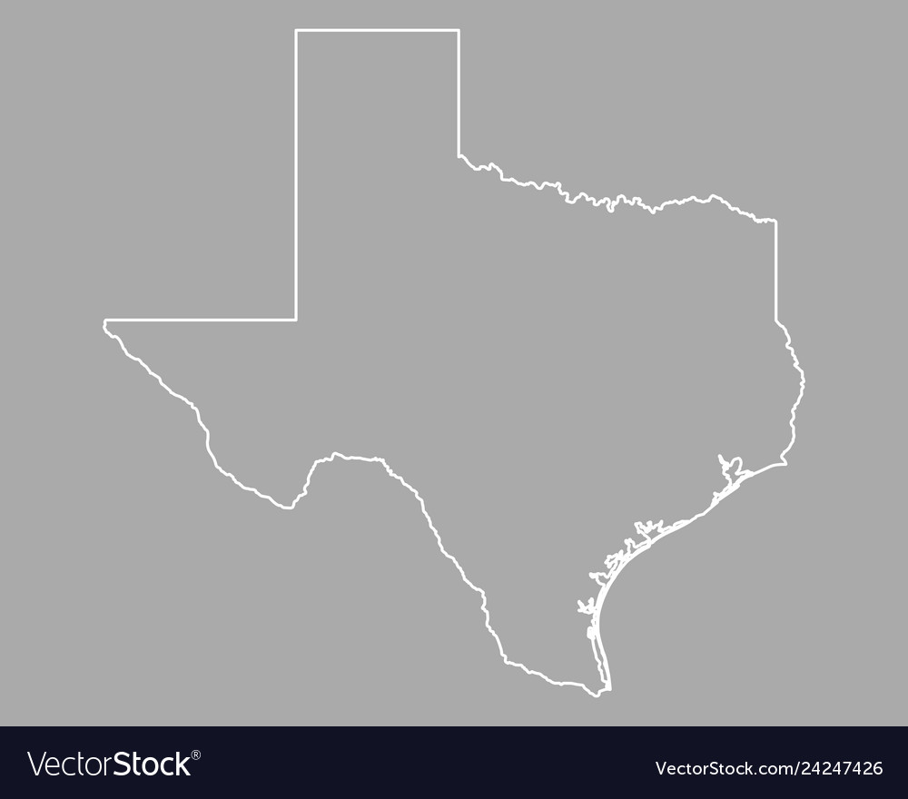 Map of texas Royalty Free Vector Image - VectorStock