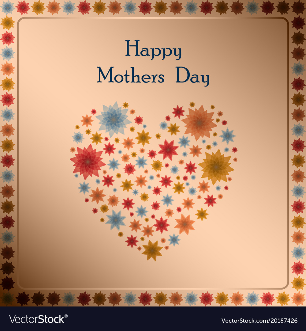 Mothers day greeting cards postcard with a big