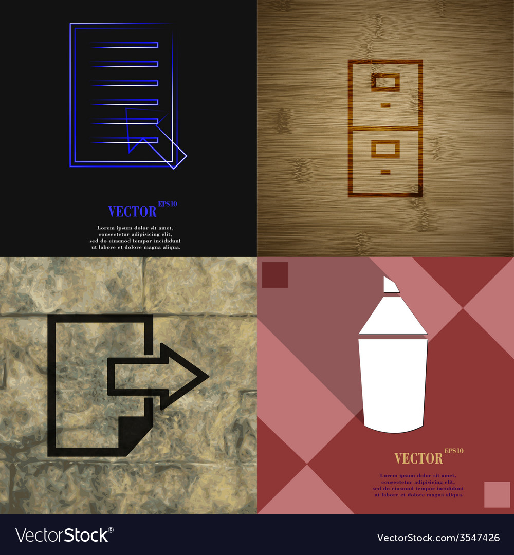 Set of abstract backgrounds with different web