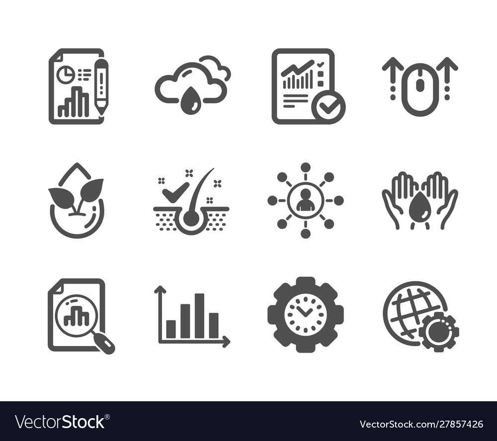 Set science icons such as checked calculation vector image Set science icons such as checked calculation