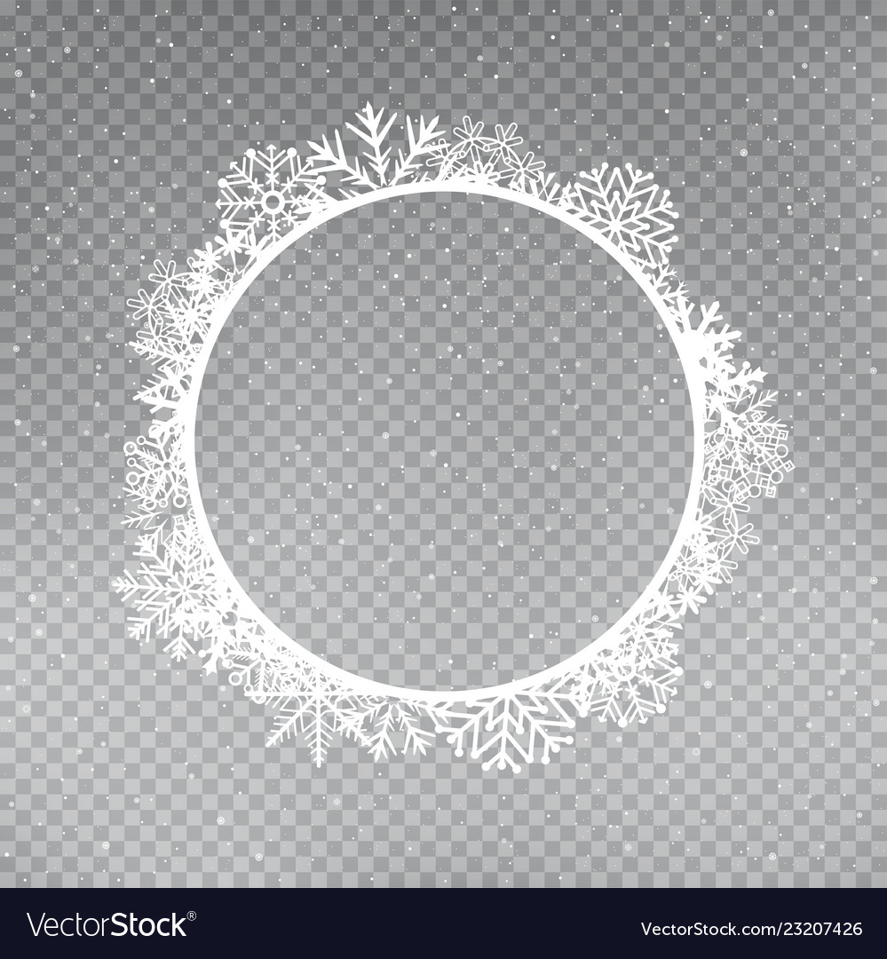 Snowflake Round Frame Template