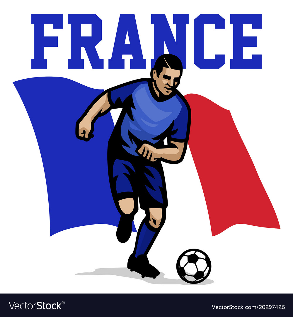 Soccer player france Royalty Free Vector Image