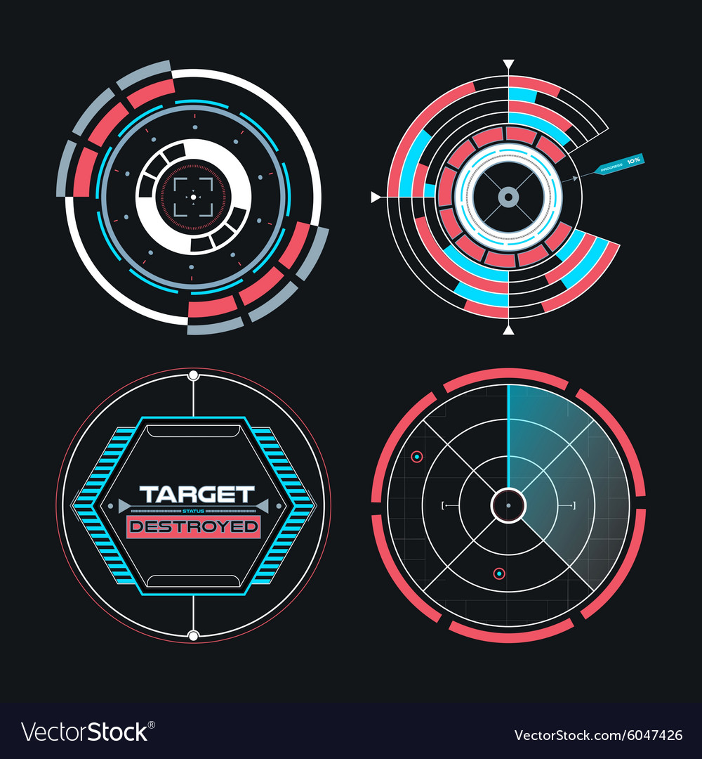 Ui infographic interface web elements