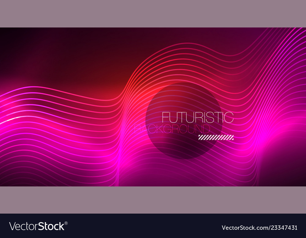 Abstract shiny glowinng color wave design element Vector Image Abstract shiny glowinng color wave design element