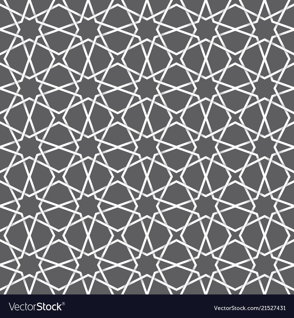 Background with seamless pattern in islamic style vector image Background with seamless pattern in islamic style