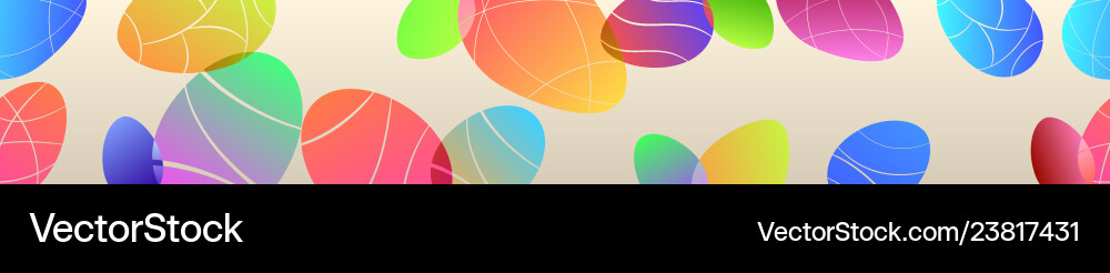 Banner colored easter eggs Royalty Free Vector Image