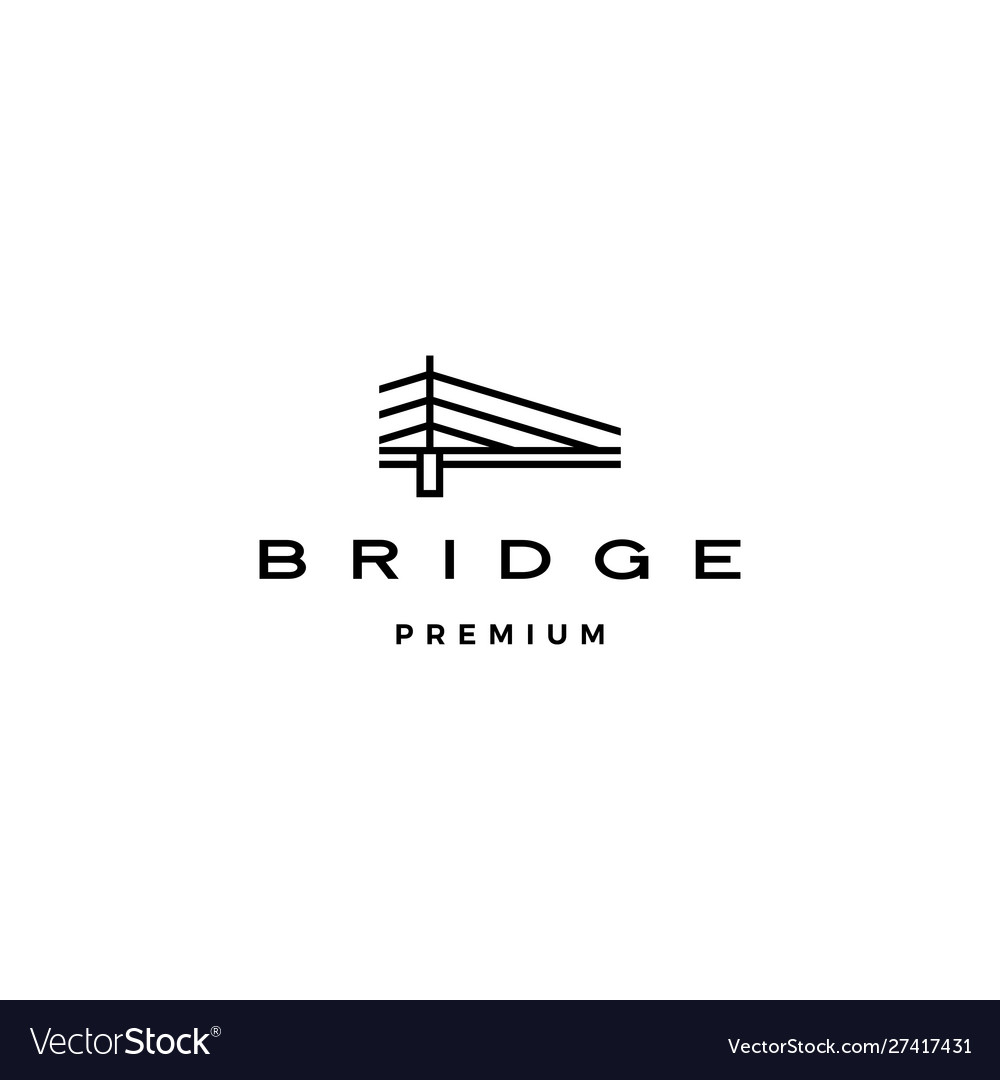 Bridge logo icon line outline monoline