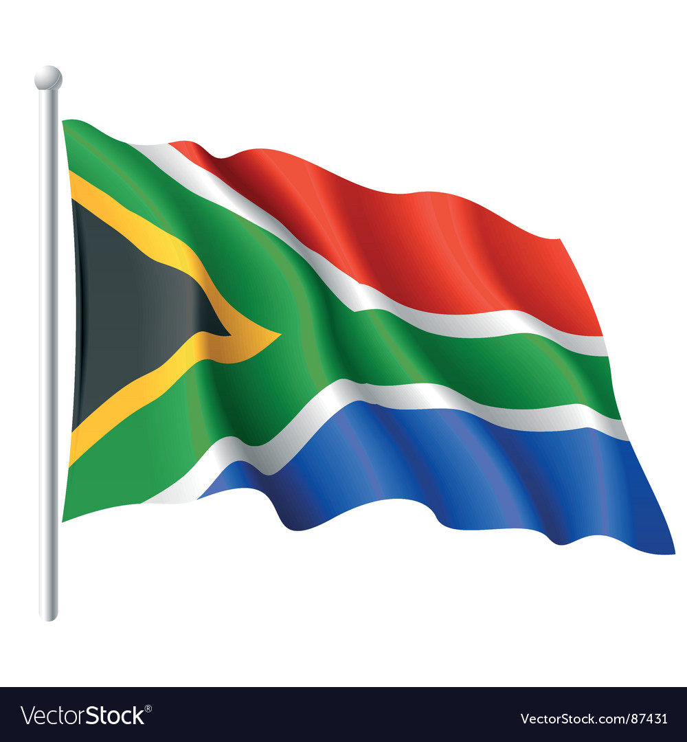 Flag of south africa Royalty Free Vector Image