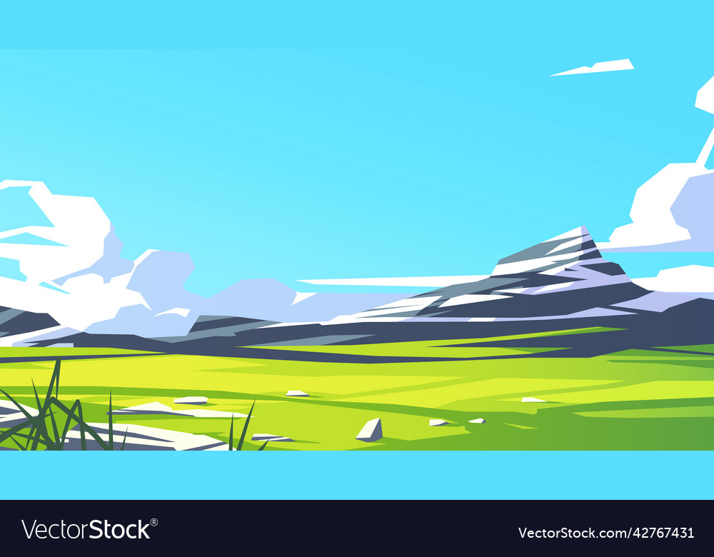 Mountain landscape Royalty Free Vector Image - VectorStock