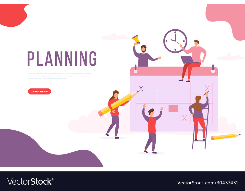 People planning concept Royalty Free Vector Image