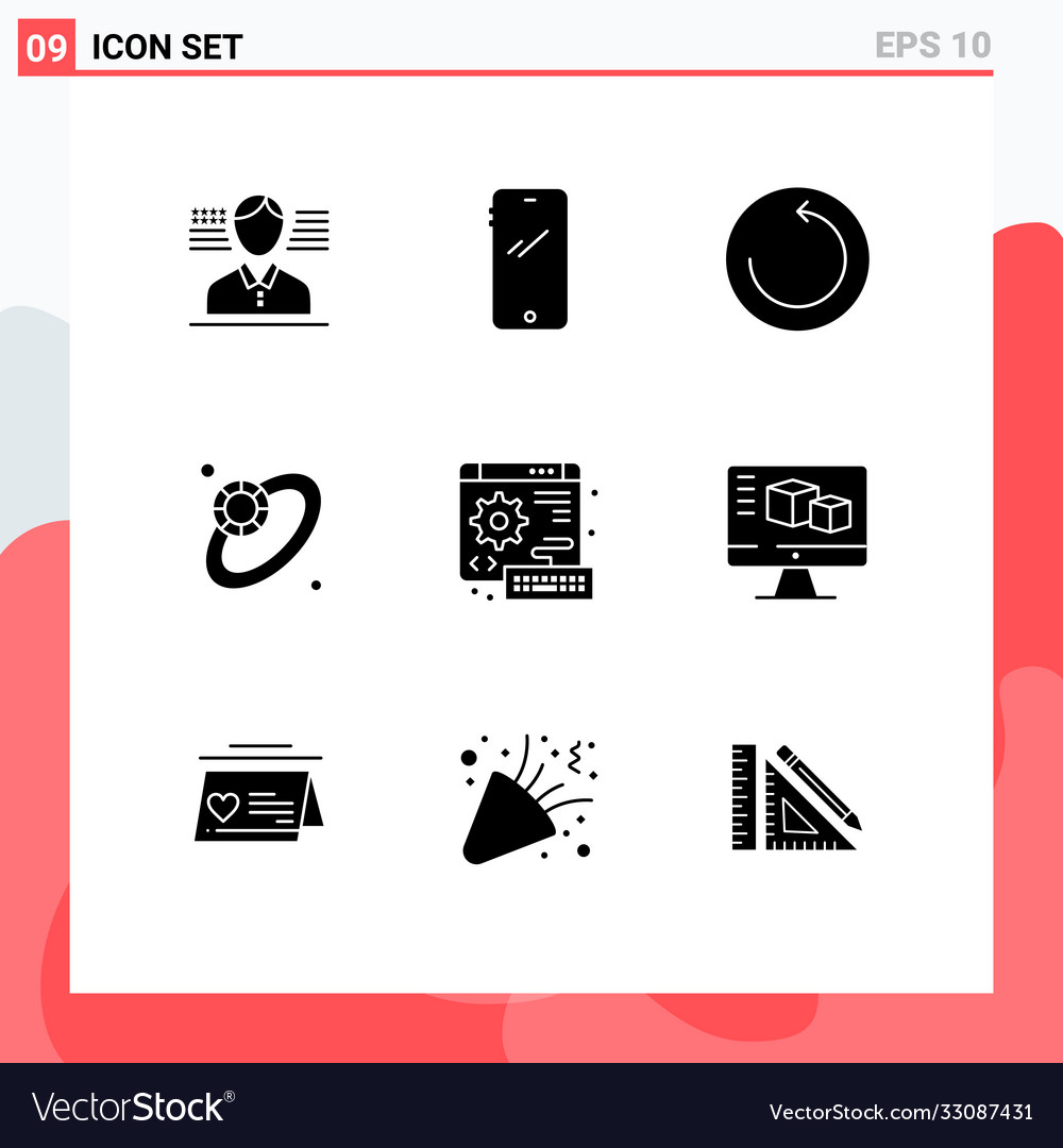 Set 9 solid glyphs on grid for gear web backup