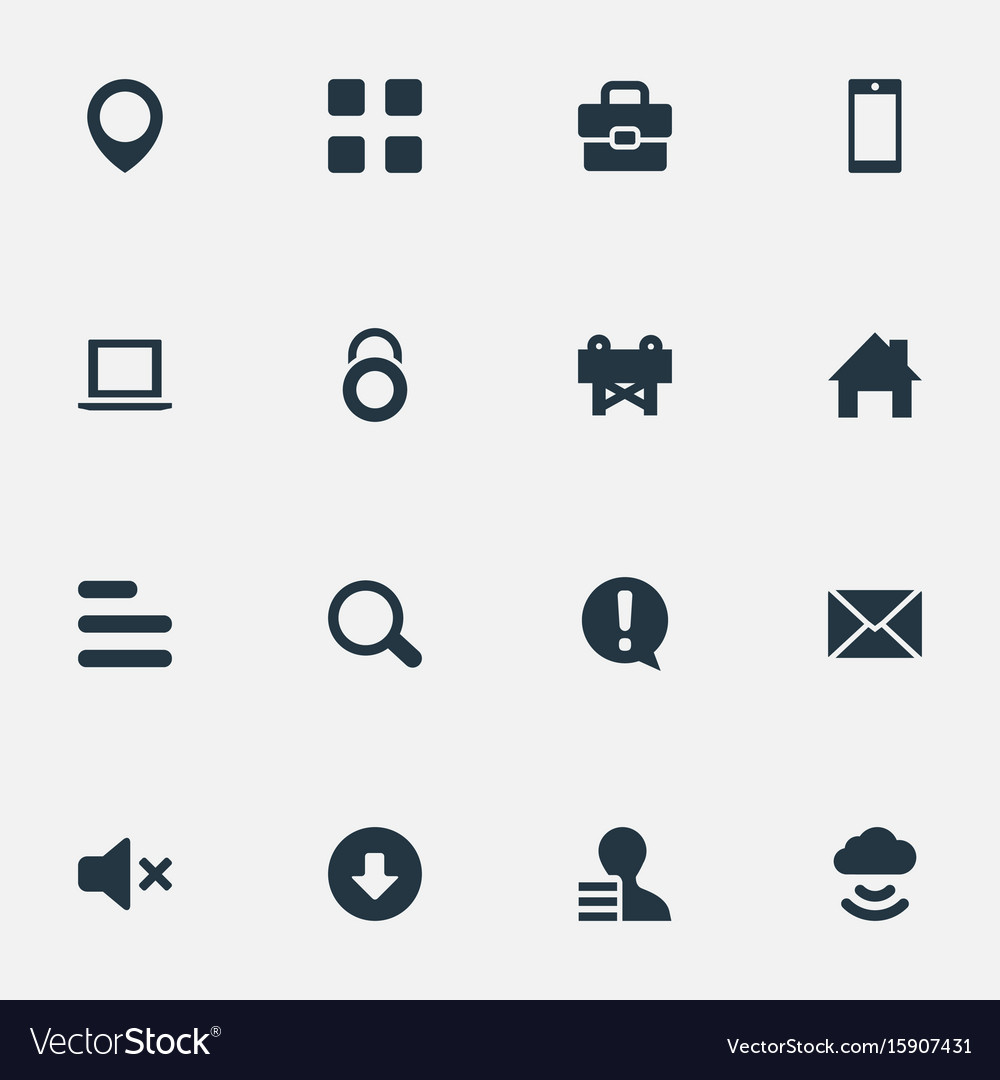 Set of simple ui icons