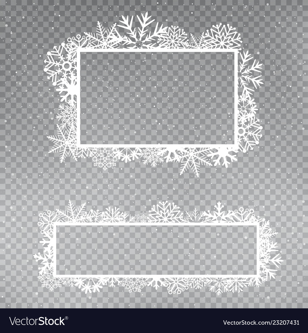 Snowflakes frame template set