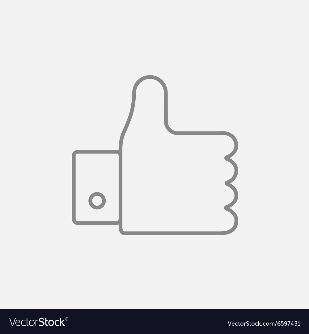 Thumb up line icon