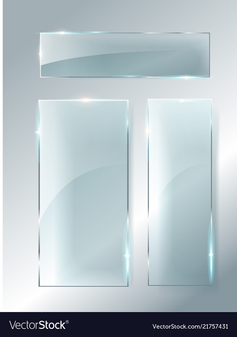Transparente Glasplatten - Set