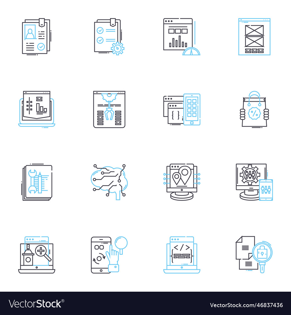 Availability linear icons set preparedness