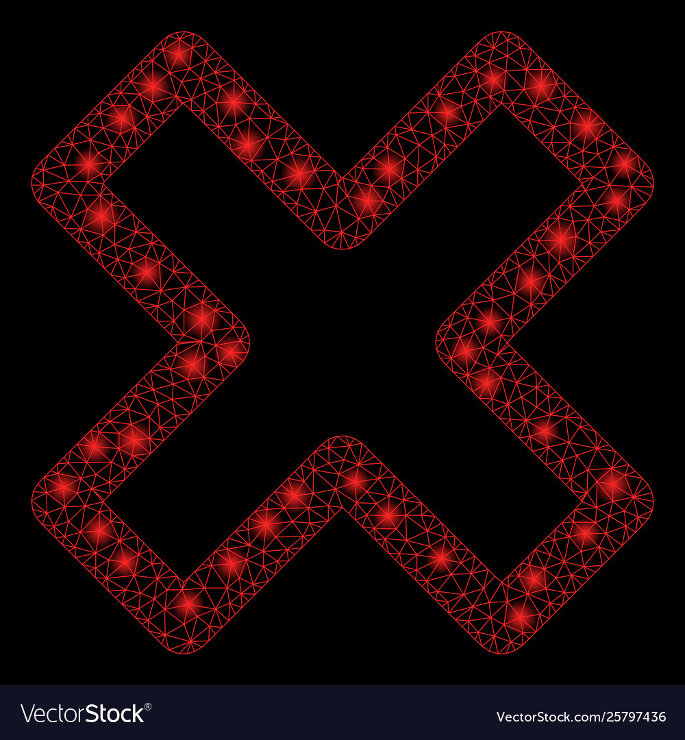 Bright mesh network delete x-cross with light