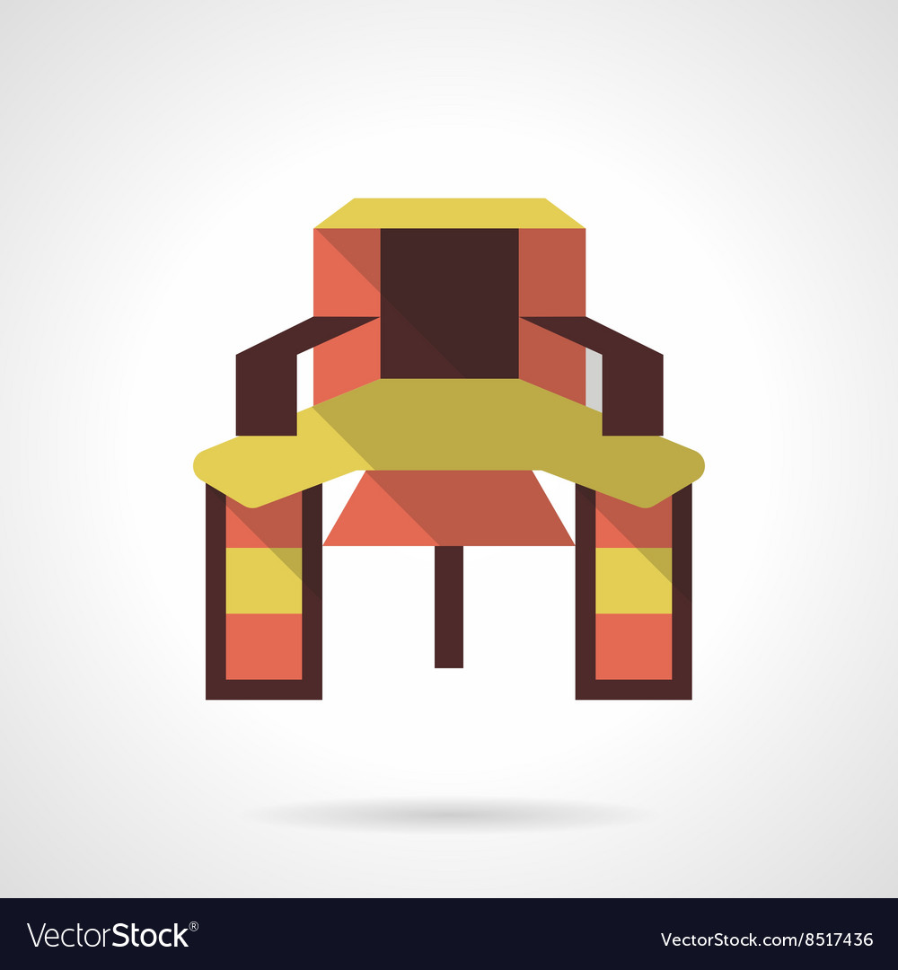 Computer table flat color design icon