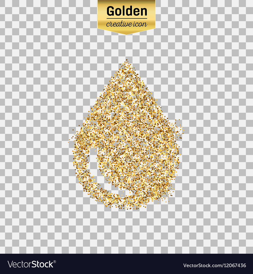 Gold glitter object