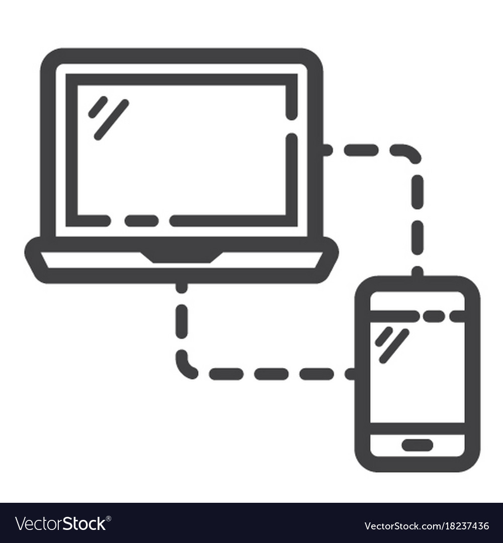 Responsive web design line icon seo development