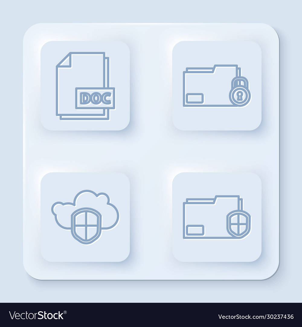 Set line doc file document folder and lock cloud