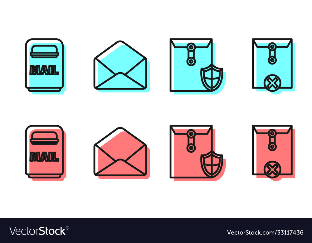 Set line envelope with shield mail box