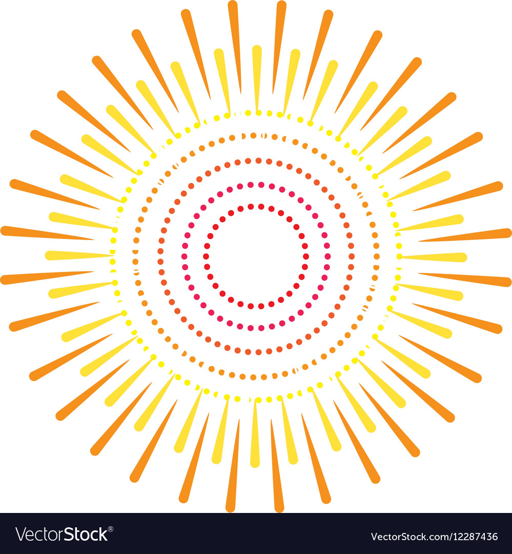 Sunburst emblem isolated icon