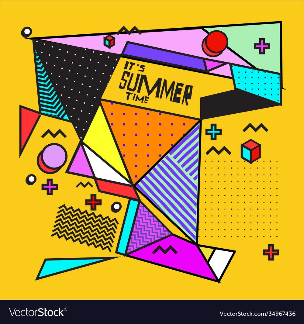 Triangle geometric forms for summer design event