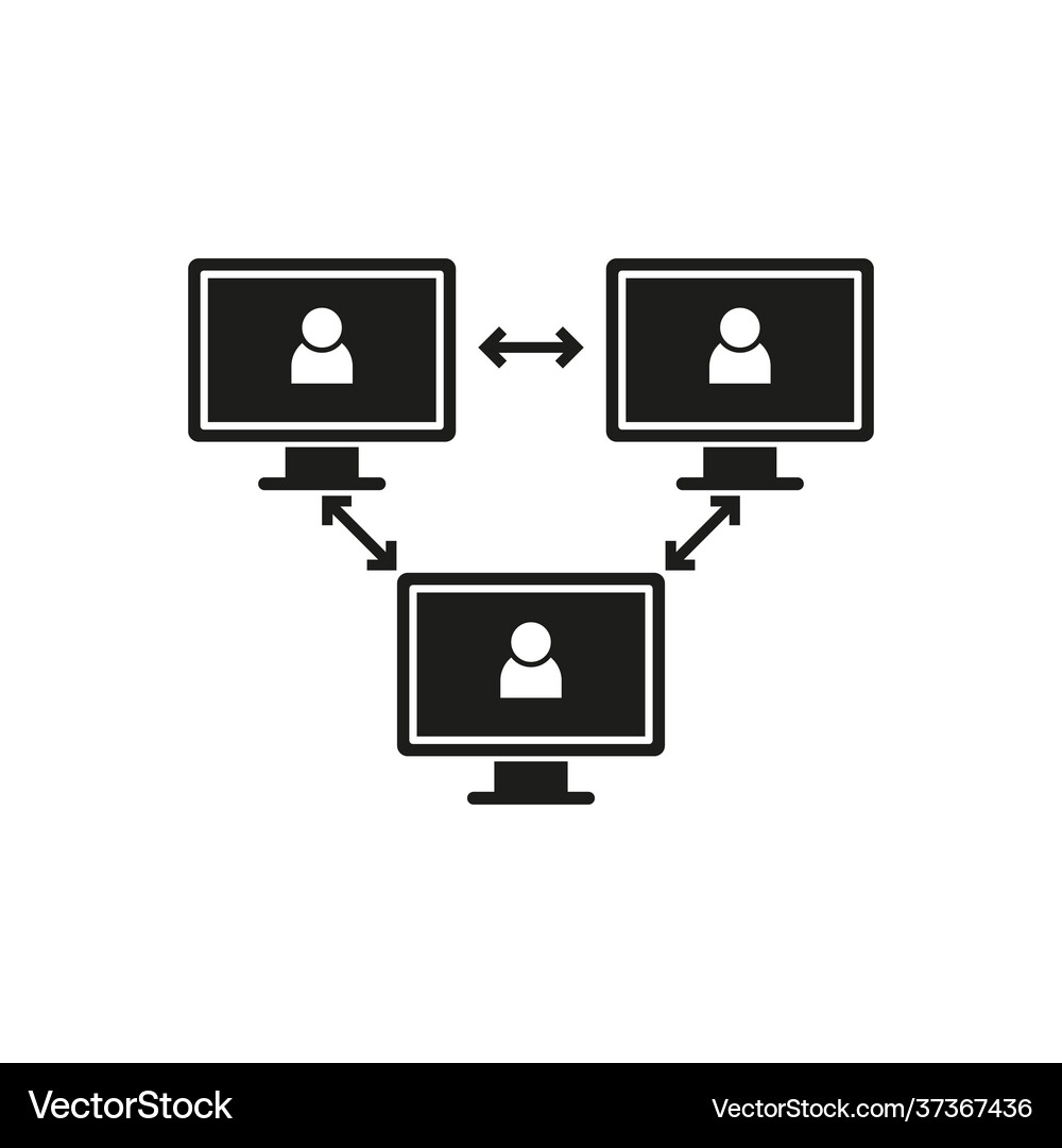 Video conference icon chat call Royalty Free Vector Image