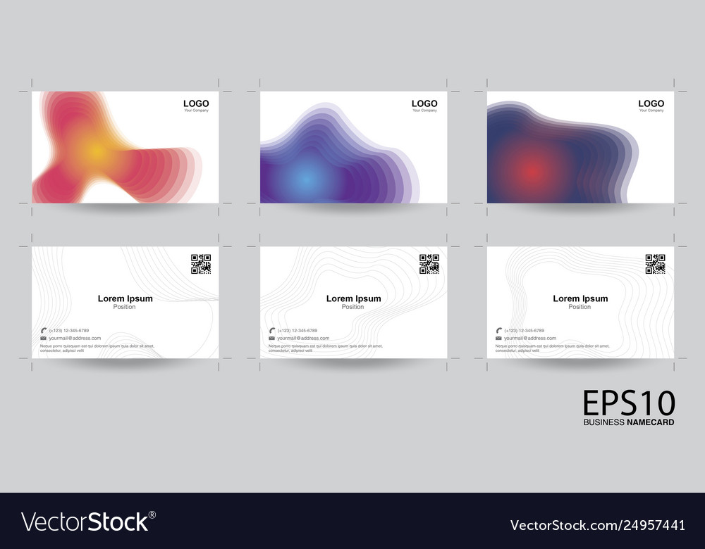 Abstract colorful namecard template background vector image Abstract colorful namecard template background