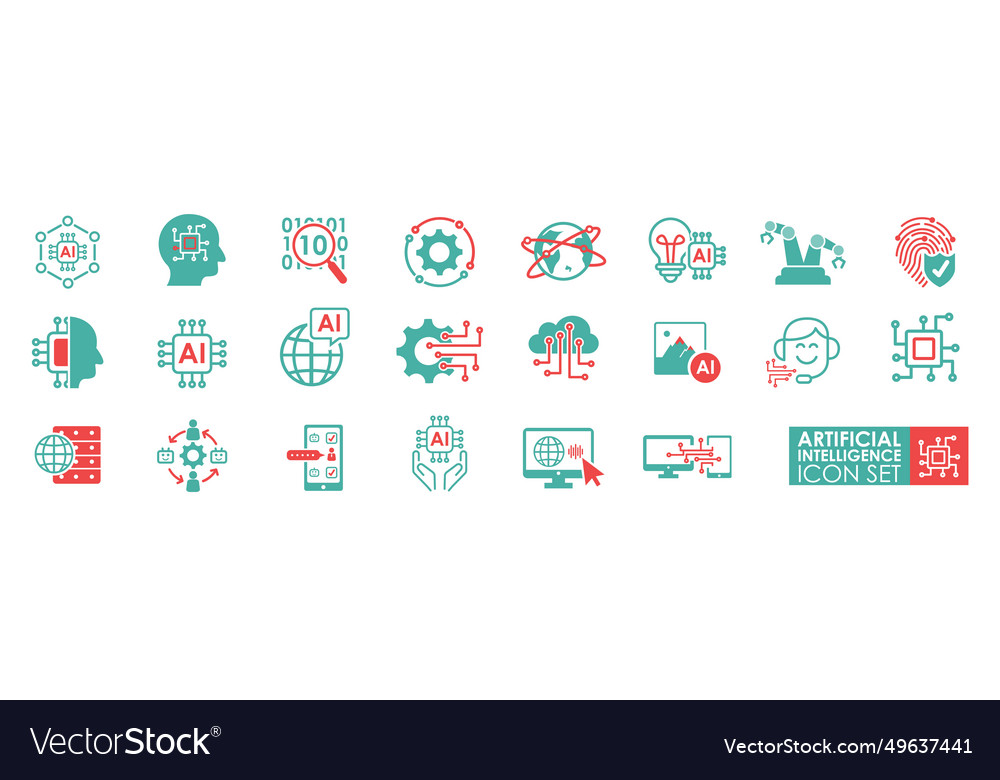 AI Icon Set - Technology & Data