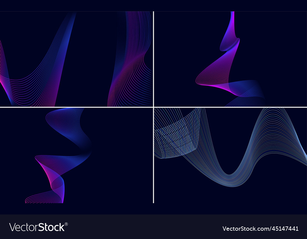 Collection of geometric minimal lines pattern set vector image Collection of geometric minimal lines pattern set