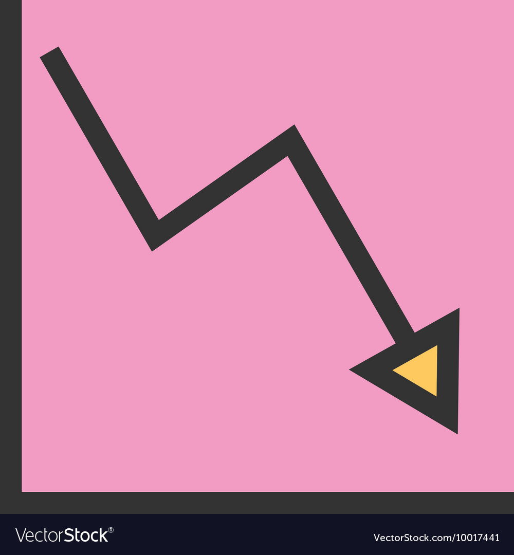 Declining line graph