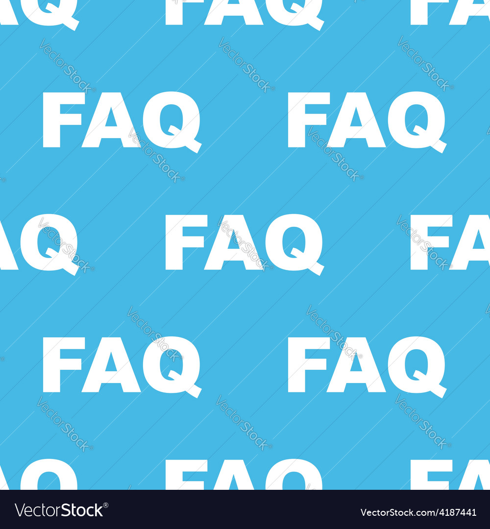 Faq seamless pattern Royalty Free Vector Image