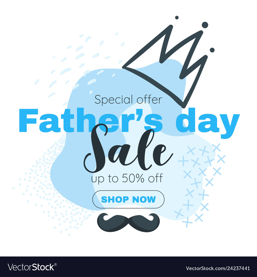 Father Day Banner Sale Template Royalty Free Vector Image