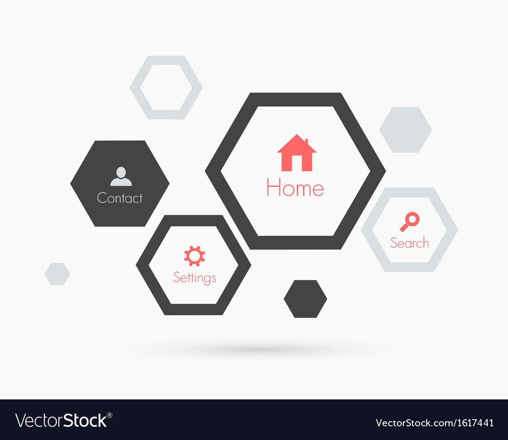 Hexagon Flat Website Template