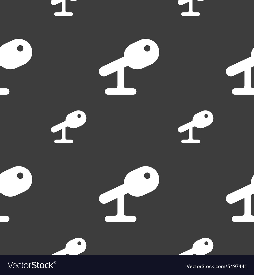 Microphone speaker icon sign seamless pattern