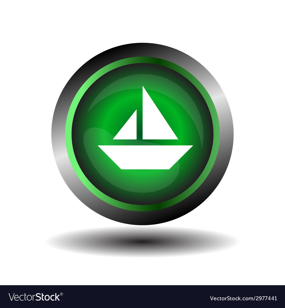 Sail icon on round internet button