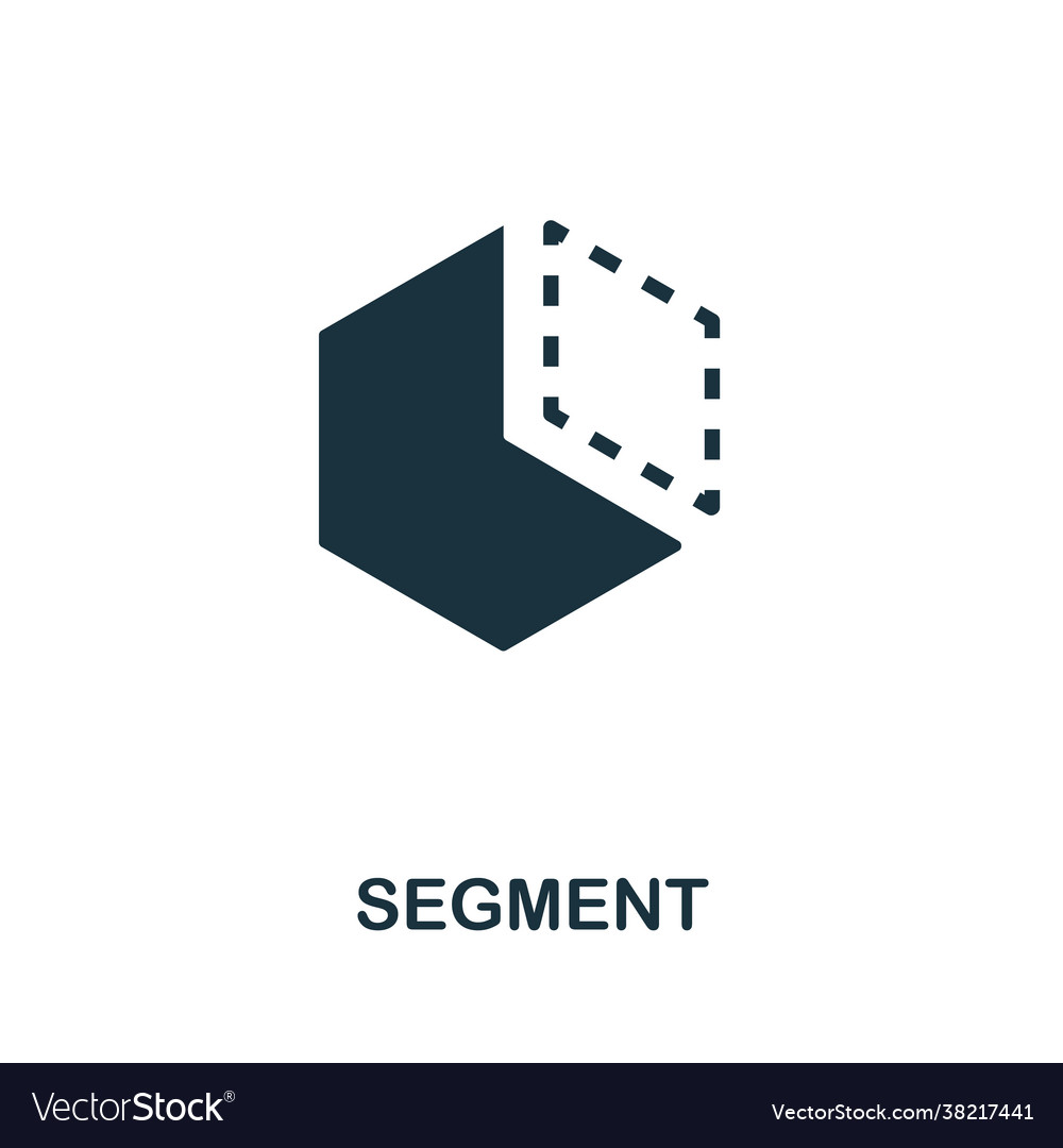 Segment icon simple creative element filled