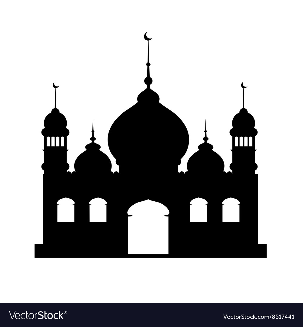  Silhouette  of mosque  Royalty Free Vector Image