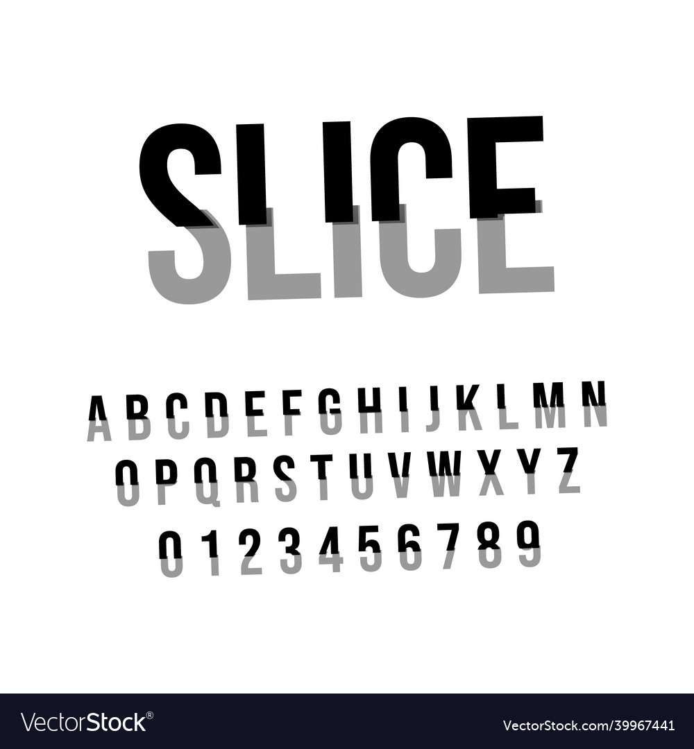 Slice typeface design